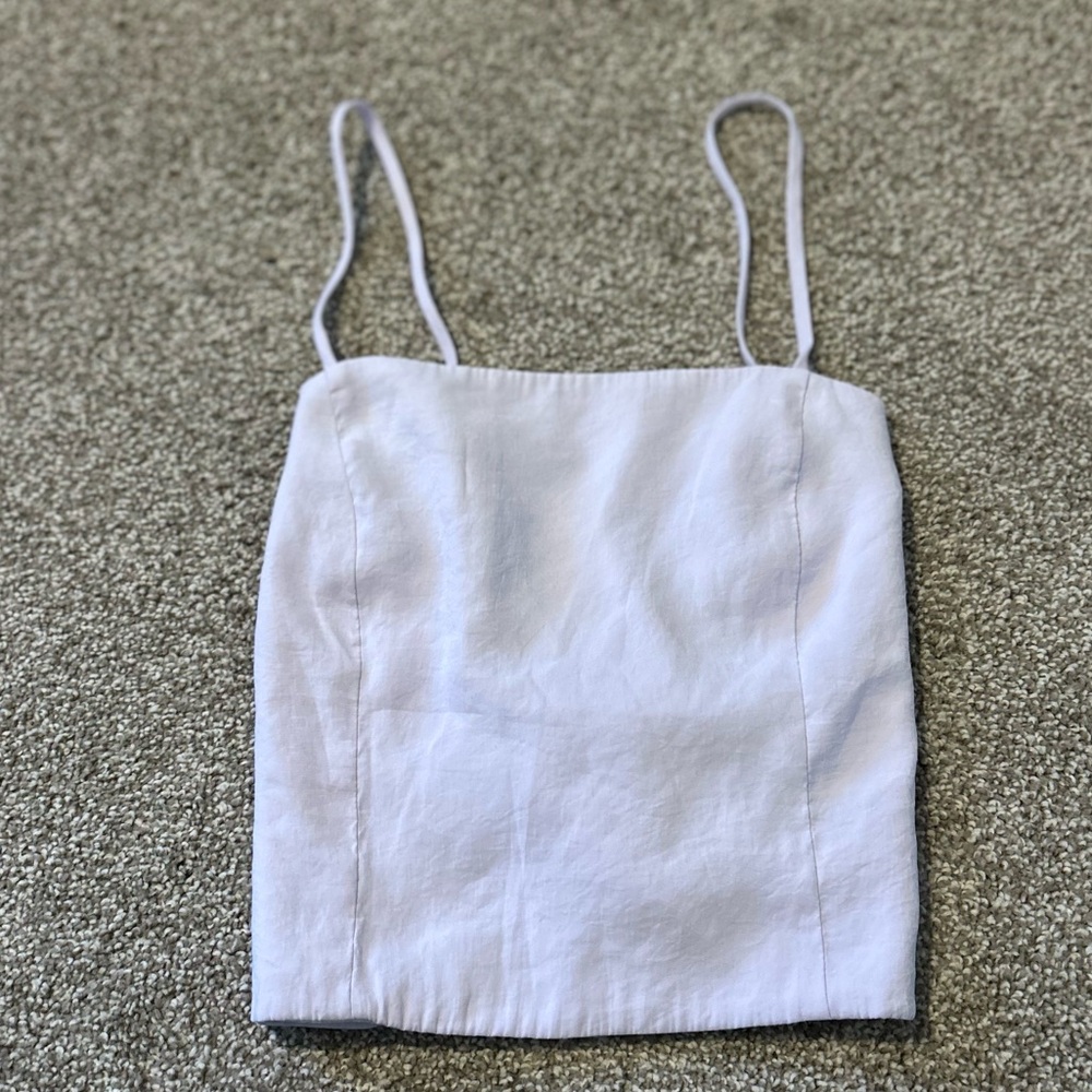 Zara Lavender Lace Up Cami